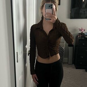 Emory Park Dark Brown Button Down Shirt